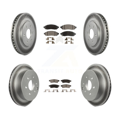 [Avant + Arrière] Kit de disque (revêtu) et plaquette (semi-métallique) de frein pour Nissan Frontier Suzuki Equator 2.5L KGF-100902