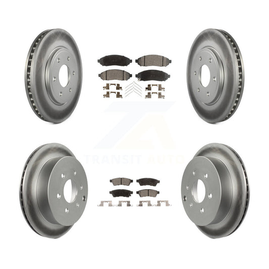 [Avant + Arrière] Kit de disque (revêtu) et plaquette (semi-métallique) de frein pour Nissan Frontier Suzuki Equator 2.5L KGF-100902
