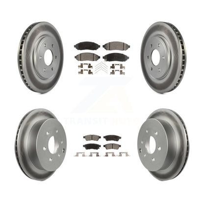 [Avant + Arrière] Kit de disque (revêtu) et plaquette (semi-métallique) de frein pour Nissan Frontier Xterra Suzuki Equator KGF-100904