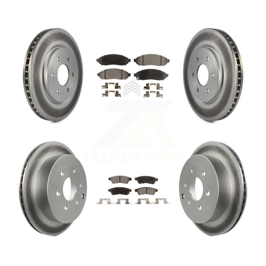 [Avant + Arrière] Kit de disque (revêtu) et plaquette (semi-métallique) de frein pour Nissan Frontier Xterra Suzuki Equator KGF-100904