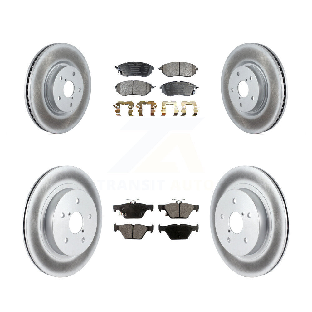 [Avant + Arrière] Kit de disque (revêtu) et plaquette (semi-métallique) de frein pour Subaru Outback Legacy WRX KGF-100908