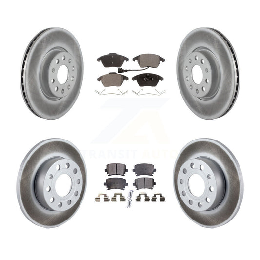 [Avant + Arrière] Kit de disque (revêtu) et plaquette (semi-métallique) de frein pour 2008 Audi A3 Quattro KGF-100909
