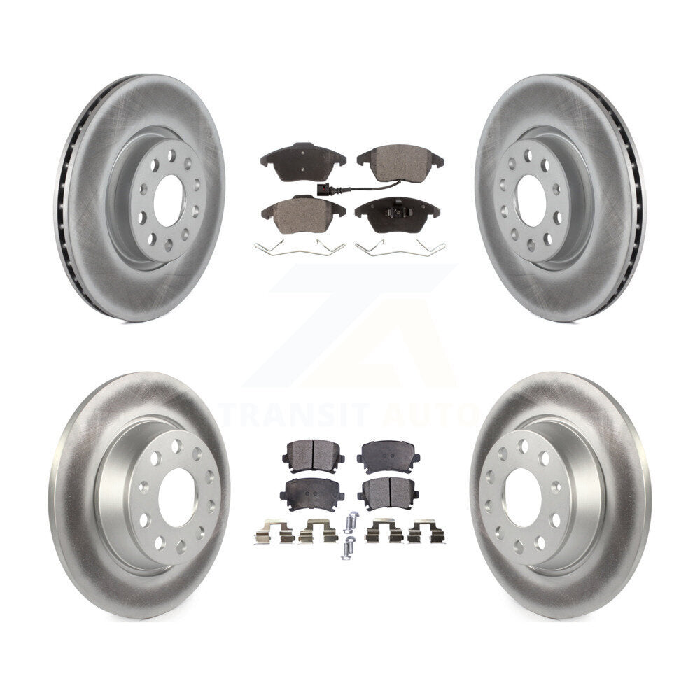 [Avant + Arrière] Kit de disque (revêtu) et plaquette (semi-métallique) de frein pour Volkswagen CC GTI Passat Audi A3 Quattro KGF-100911