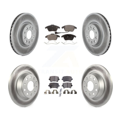 [Avant + Arrière] Kit de disque (revêtu) et plaquette (semi-métallique) de frein pour Volkswagen CC GTI Passat Audi A3 Quattro KGF-100911