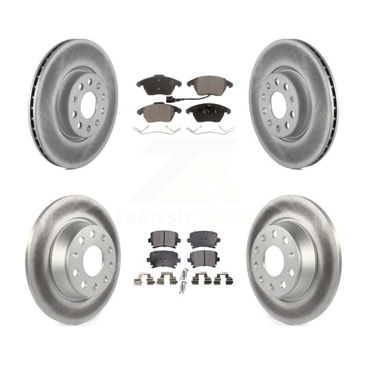 [Avant + Arrière] Kit de disque (revêtu) et plaquette (semi-métallique) de frein pour Volkswagen CC GTI Passat Audi A3 Quattro KGF-100911