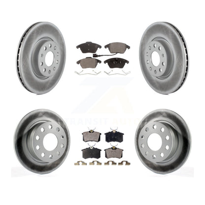 [Avant + Arrière] Kit de disque (revêtu) et plaquette (semi-métallique) de frein pour Volkswagen Jetta Beetle KGF-100914