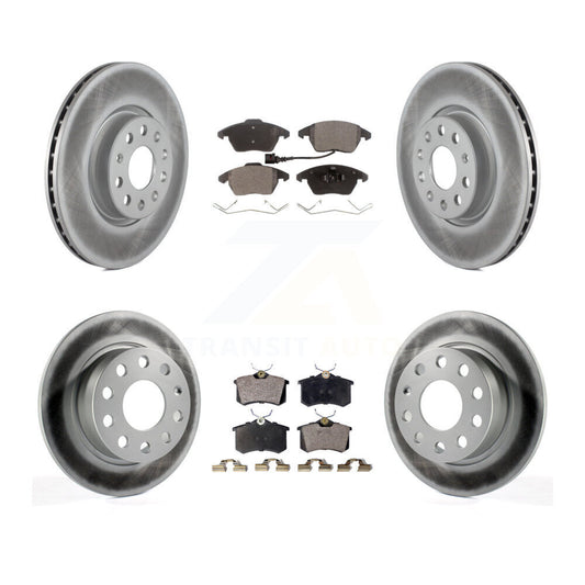 [Avant + Arrière] Kit de disque (revêtu) et plaquette (semi-métallique) de frein pour Volkswagen Jetta Beetle KGF-100914