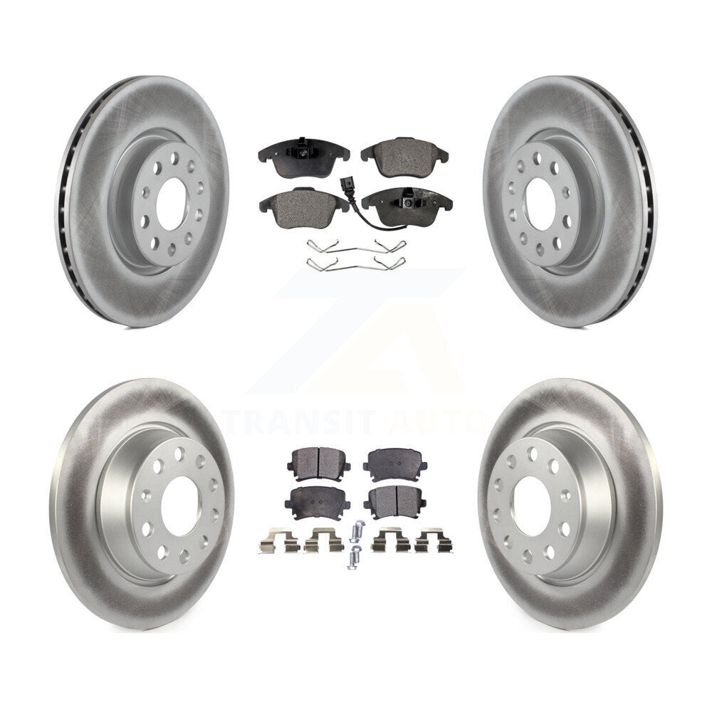 [Avant + Arrière] Kit de disque (revêtu) et plaquette (semi-métallique) de frein pour Volkswagen Tiguan Audi Q3 Limited Quattro KGF-100915