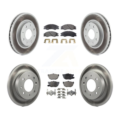 [Avant + Arrière] Kit de disque (revêtu) et plaquette (semi-métallique) de frein pour Kia Spectra Spectra5 KGF-100917