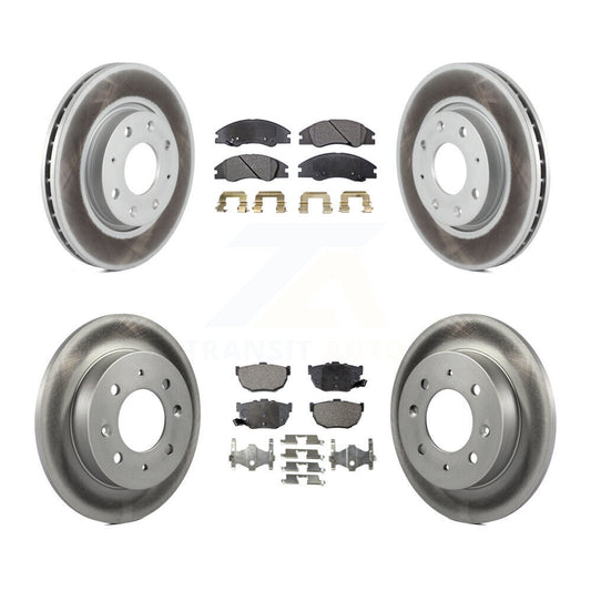 [Avant + Arrière] Kit de disque (revêtu) et plaquette (semi-métallique) de frein pour Kia Spectra Spectra5 KGF-100917