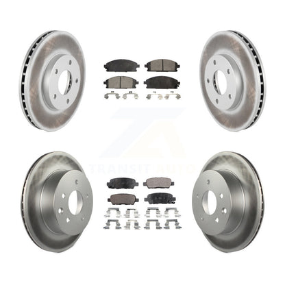 [Avant + Arrière] Kit de disque (revêtu) et plaquette (semi-métallique) de frein pour 2005-2006 Nissan X-Trail KGF-100918