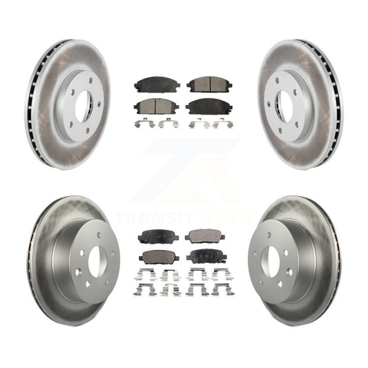 [Avant + Arrière] Kit de disque (revêtu) et plaquette (semi-métallique) de frein pour 2005-2006 Nissan X-Trail KGF-100918