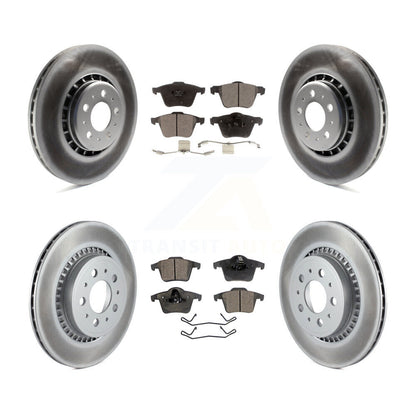 [Avant + Arrière] Kit de disque (revêtu) et plaquette (semi-métallique) de frein pour 2003-2014 Volvo XC90 avec 336mm Diameter Rotor KGF-100922