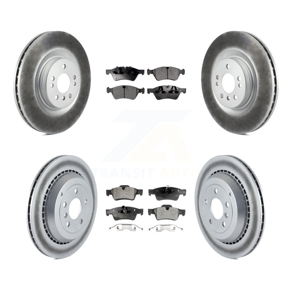[Avant + Arrière] Kit de disque (revêtu) et plaquette (semi-métallique) de frein pour Mercedes-Benz ML350 GL450 GL550 GL350 ML550 GL320 KGF-100923
