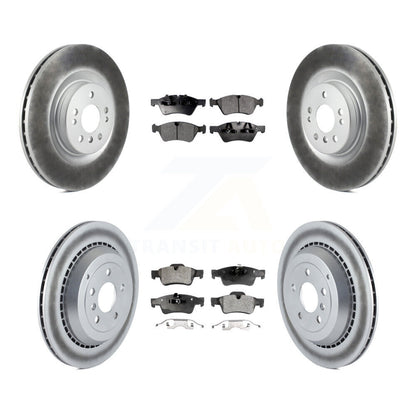[Avant + Arrière] Kit de disque (revêtu) et plaquette (semi-métallique) de frein pour Mercedes-Benz ML350 GL450 GL550 GL350 ML550 GL320 KGF-100923