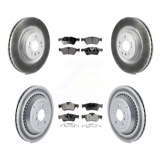 [Avant + Arrière] Kit de disque (revêtu) et plaquette (semi-métallique) de frein pour Mercedes-Benz ML350 GL450 GL550 GL350 ML550 GL320 KGF-100923