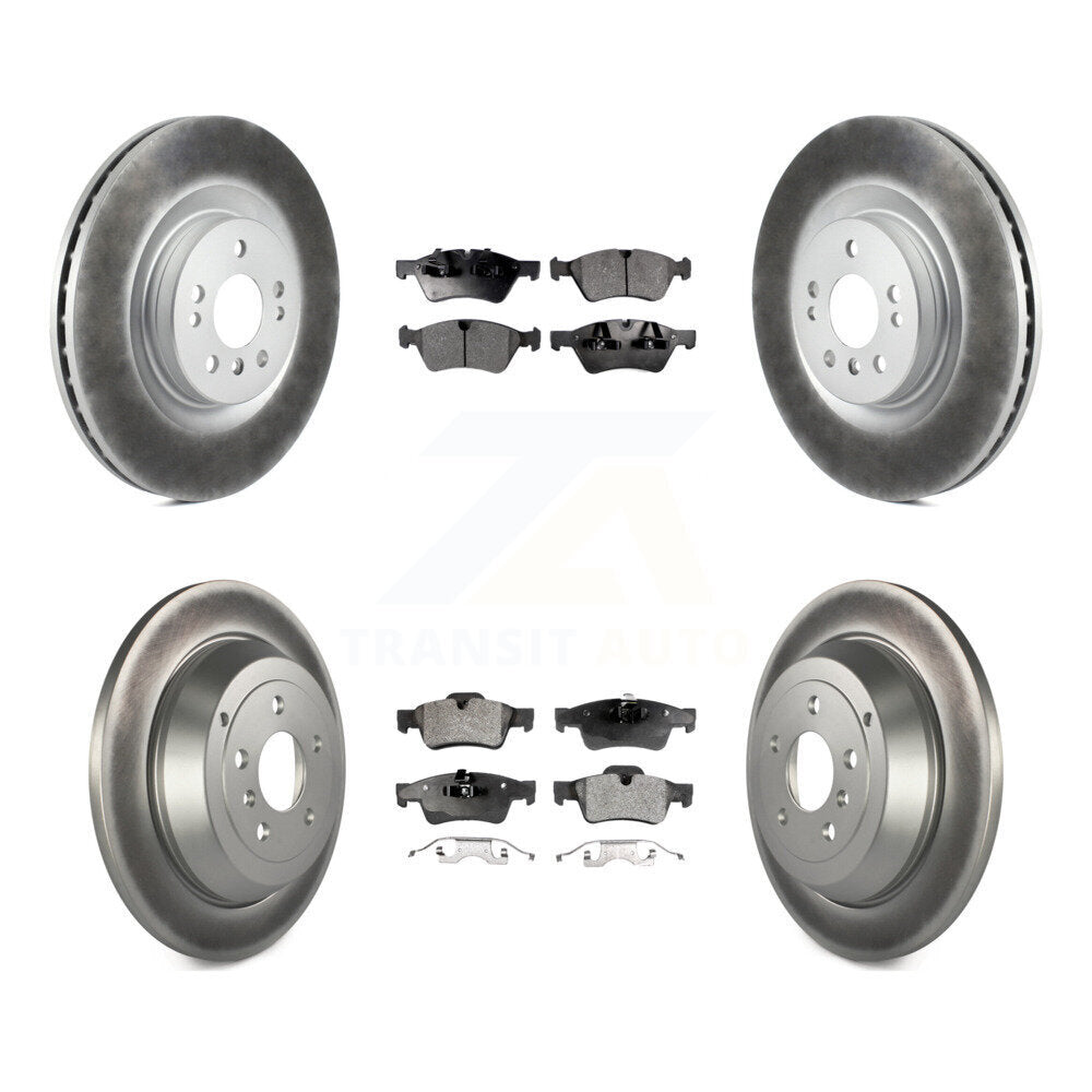 [Avant + Arrière] Kit de disque (revêtu) et plaquette (semi-métallique) de frein pour 2007-2009 Mercedes-Benz ML320 avec 350mm Diameter Rotor KGF-100924