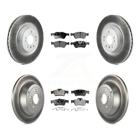 [Avant + Arrière] Kit de disque (revêtu) et plaquette (semi-métallique) de frein pour 2007-2009 Mercedes-Benz ML320 avec 350mm Diameter Rotor KGF-100924
