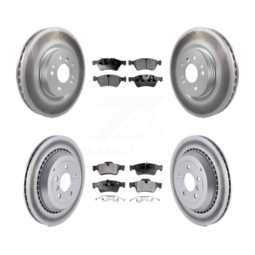 [Avant + Arrière] Kit de disque (revêtu) et plaquette (semi-métallique) de frein pour Mercedes-Benz R350 ML500 R500 R320 avec Vented Rotor KGF-100925