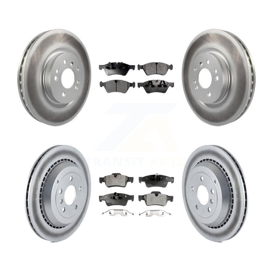 [Avant + Arrière] Kit de disque (revêtu) et plaquette (semi-métallique) de frein pour Mercedes-Benz R350 ML500 R500 R320 avec Vented Rotor KGF-100925