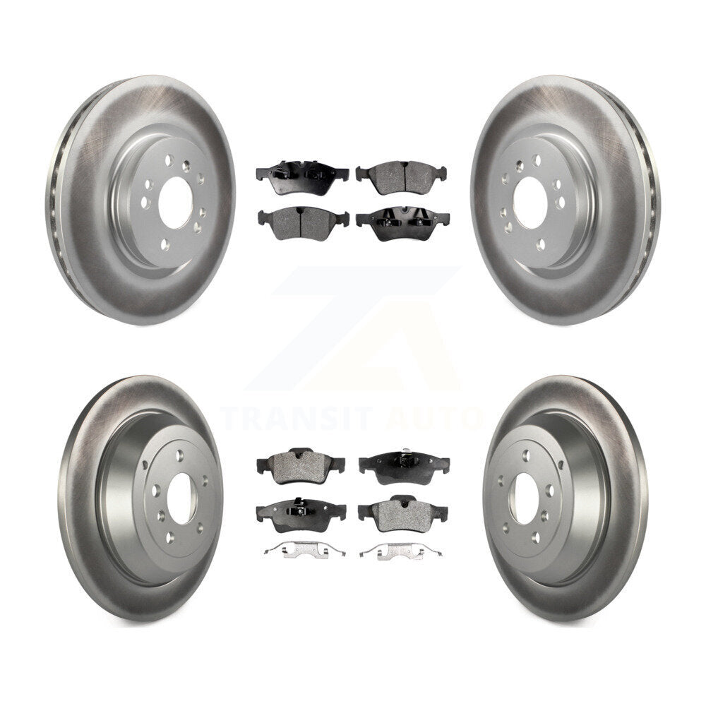 [Avant + Arrière] Kit de disque (revêtu) et plaquette (semi-métallique) de frein pour Mercedes-Benz ML350 R350 ML500 ML320 R500 R320 ML450 KGF-100926