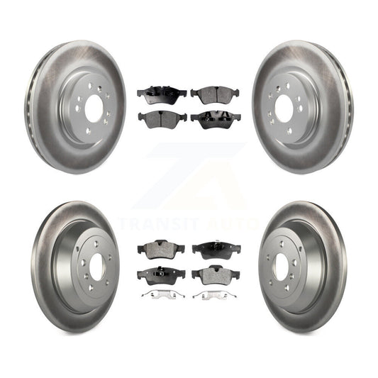 [Avant + Arrière] Kit de disque (revêtu) et plaquette (semi-métallique) de frein pour Mercedes-Benz ML350 R350 ML500 ML320 R500 R320 ML450 KGF-100926