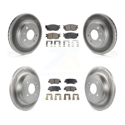 [Avant + Arrière] Kit de disque (revêtu) et plaquette (semi-métallique) de frein pour 2011 Hyundai Accent KGF-100928