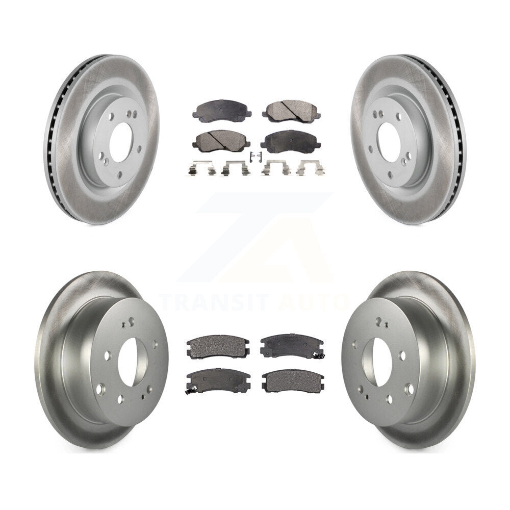 [Avant + Arrière] Kit de disque (revêtu) et plaquette (semi-métallique) de frein pour Mitsubishi Galant Eclipse KGF-100929