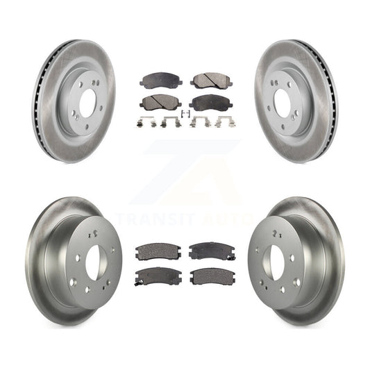 [Avant + Arrière] Kit de disque (revêtu) et plaquette (semi-métallique) de frein pour Mitsubishi Galant Eclipse KGF-100929