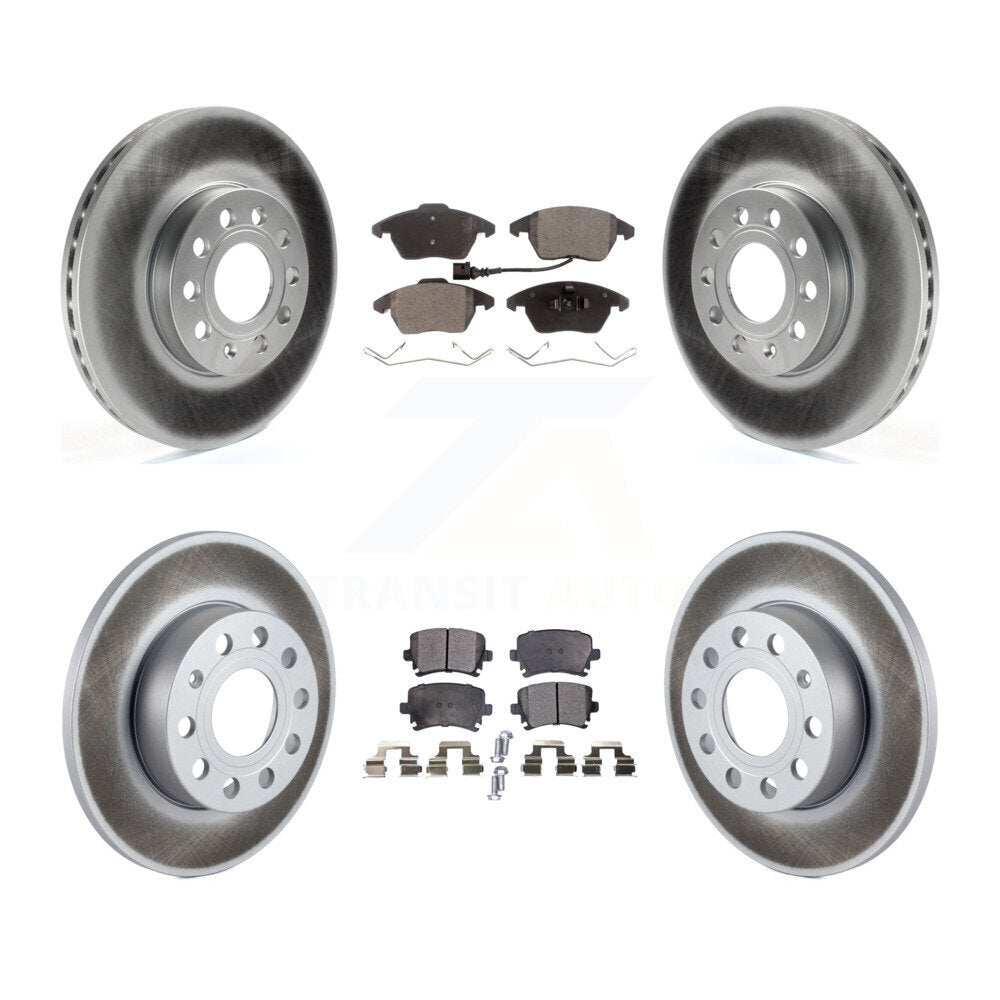 [Avant + Arrière] Kit de disque (revêtu) et plaquette (semi-métallique) de frein pour 2006-2009 Volkswagen Rabbit KGF-100931