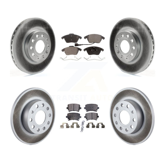 [Avant + Arrière] Kit de disque (revêtu) et plaquette (semi-métallique) de frein pour 2006-2009 Volkswagen Rabbit KGF-100931