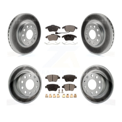 [Avant + Arrière] Kit de disque (revêtu) et plaquette (semi-métallique) de frein pour 2013 Volkswagen Beetle 2.5L avec 253mm Diameter Rotor KGF-100933