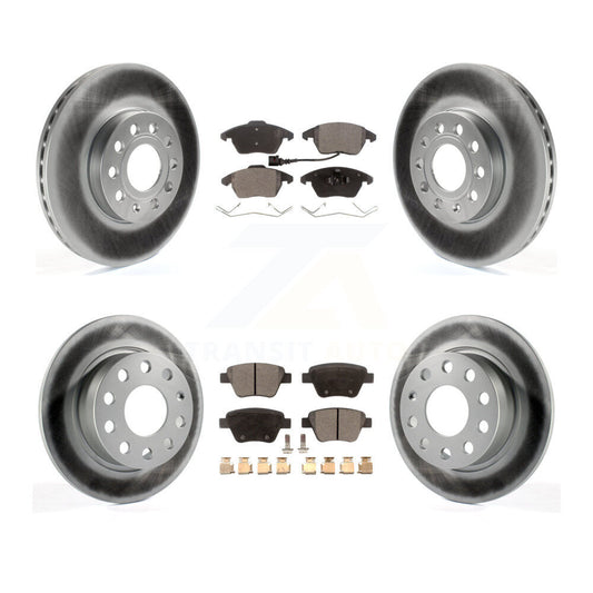 [Avant + Arrière] Kit de disque (revêtu) et plaquette (semi-métallique) de frein pour 2013 Volkswagen Beetle 2.5L avec 253mm Diameter Rotor KGF-100933