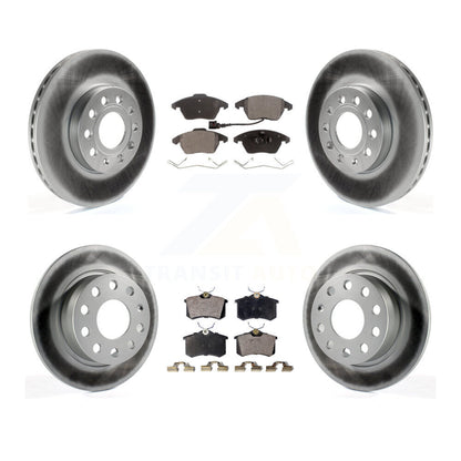 [Avant + Arrière] Kit de disque (revêtu) et plaquette (semi-métallique) de frein pour Volkswagen Jetta Beetle KGF-100934