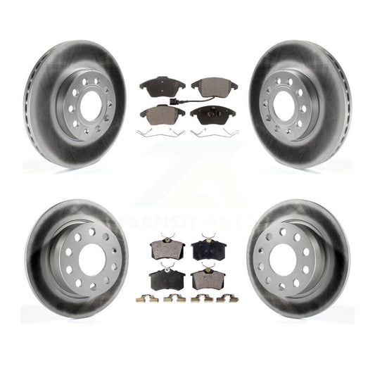 [Avant + Arrière] Kit de disque (revêtu) et plaquette (semi-métallique) de frein pour Volkswagen Jetta Beetle KGF-100934