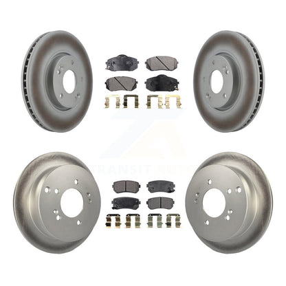 [Avant + Arrière] Kit de disque (revêtu) et plaquette (semi-métallique) de frein pour Hyundai Tucson Kia Sportage KGF-100935