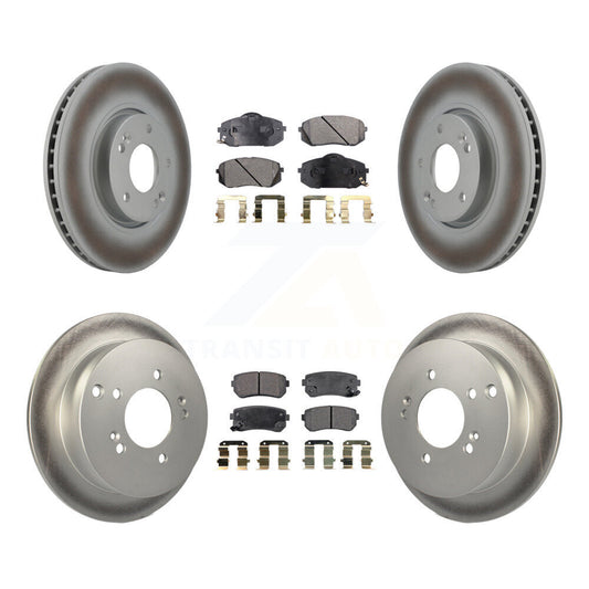 [Avant + Arrière] Kit de disque (revêtu) et plaquette (semi-métallique) de frein pour Hyundai Tucson Kia Sportage KGF-100935