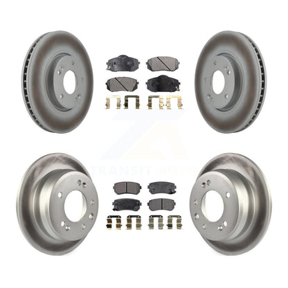 [Avant + Arrière] Kit de disque (revêtu) et plaquette (semi-métallique) de frein pour Kia Sportage Hyundai Tucson KGF-100936