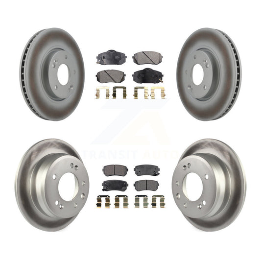 [Avant + Arrière] Kit de disque (revêtu) et plaquette (semi-métallique) de frein pour Kia Sportage Hyundai Tucson KGF-100936