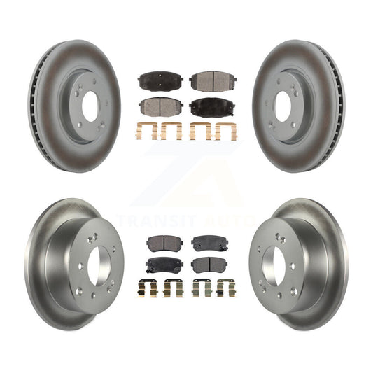 [Avant + Arrière] Kit de disque (revêtu) et plaquette (semi-métallique) de frein pour Kia Forte Koup Forte5 KGF-100937