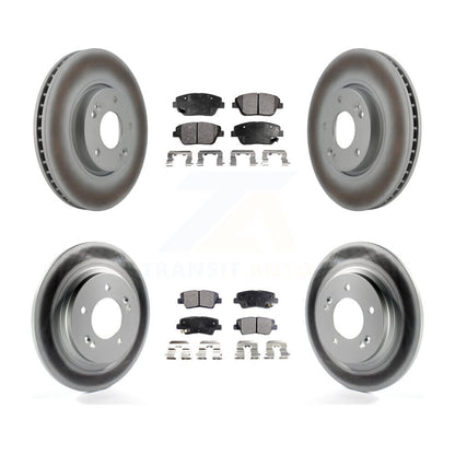 [Avant + Arrière] Kit de disque (revêtu) et plaquette (semi-métallique) de frein pour Kia Optima avec Electric Parking KGF-100942