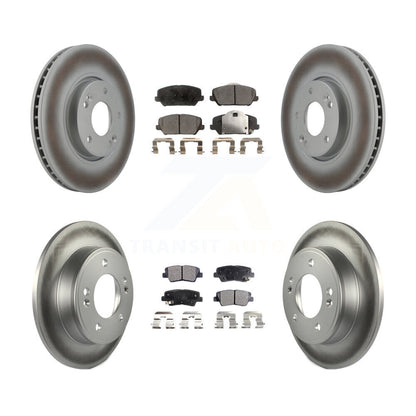 [Avant + Arrière] Kit de disque (revêtu) et plaquette (semi-métallique) de frein pour Kia Forte Forte5 Koup KGF-100945