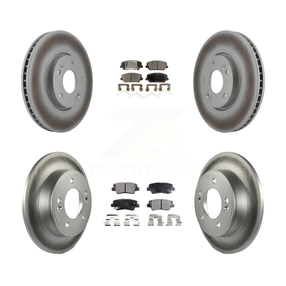 [Avant + Arrière] Kit de disque (revêtu) et plaquette (semi-métallique) de frein pour Kia Forte Forte5 SX KGF-100946