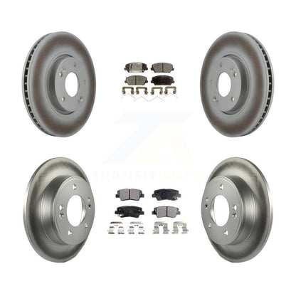 [Avant + Arrière] Kit de disque (revêtu) et plaquette (semi-métallique) de frein pour Kia Forte Forte5 SX KGF-100946