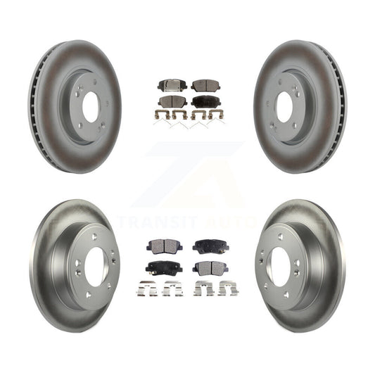 [Avant + Arrière] Kit de disque (revêtu) et plaquette (semi-métallique) de frein pour Kia Forte Forte5 SX KGF-100946