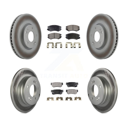 [Avant + Arrière] Kit de disque (revêtu) et plaquette (semi-métallique) de frein pour Hyundai Sonata 3.3L KGF-100949