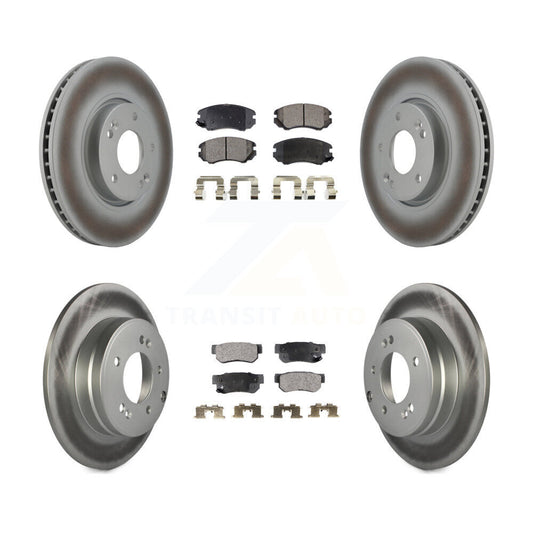 [Avant + Arrière] Kit de disque (revêtu) et plaquette (semi-métallique) de frein pour Hyundai Sonata 3.3L KGF-100949