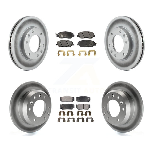 [Avant + Arrière] Kit de disque (revêtu) et plaquette (semi-métallique) de frein pour Kia Sedona Hyundai Entourage To 04/27/06 KGF-100951