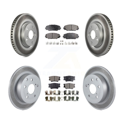 [Avant + Arrière] Kit de disque (revêtu) et plaquette (semi-métallique) de frein pour Toyota Matrix Pontiac Vibe KGF-100953
