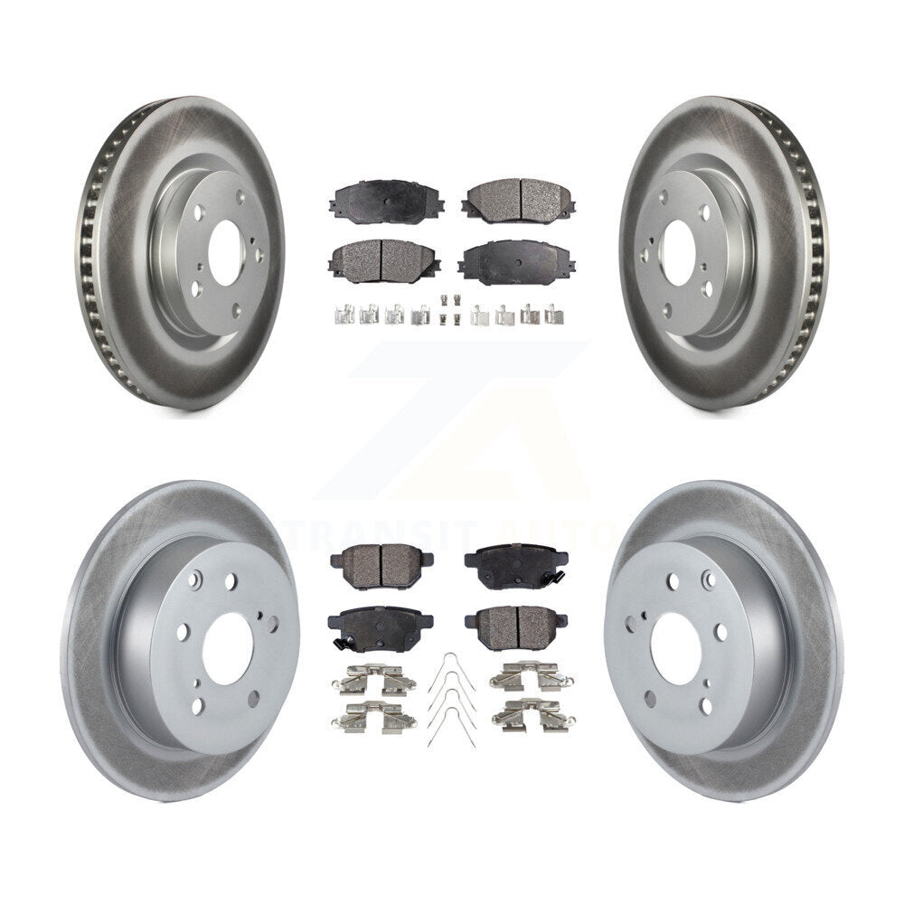 [Avant + Arrière] Kit de disque (revêtu) et plaquette (semi-métallique) de frein pour 2010 Toyota Matrix XRS KGF-100954